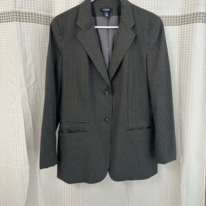 Chaps Gray Pinstripe Blazer